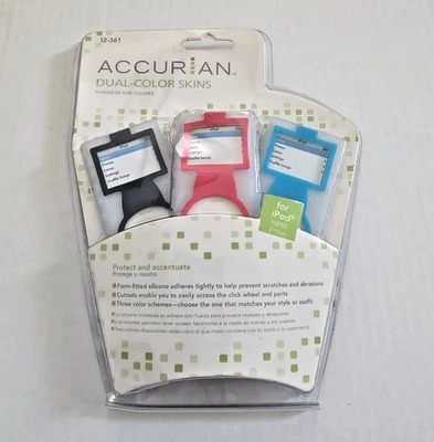 Accurian Dual Colored Silicone Skins for iPod Nano 2nd Gen 12-361 Set of 3 New - Image 1 of 4