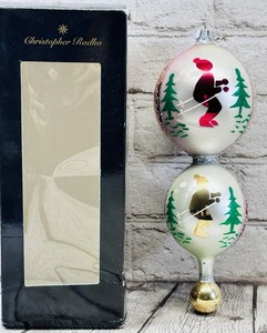 Christopher Radko Downhill Racer 9” Adorno Doble Bola con Caja - Imagen 1 de 21