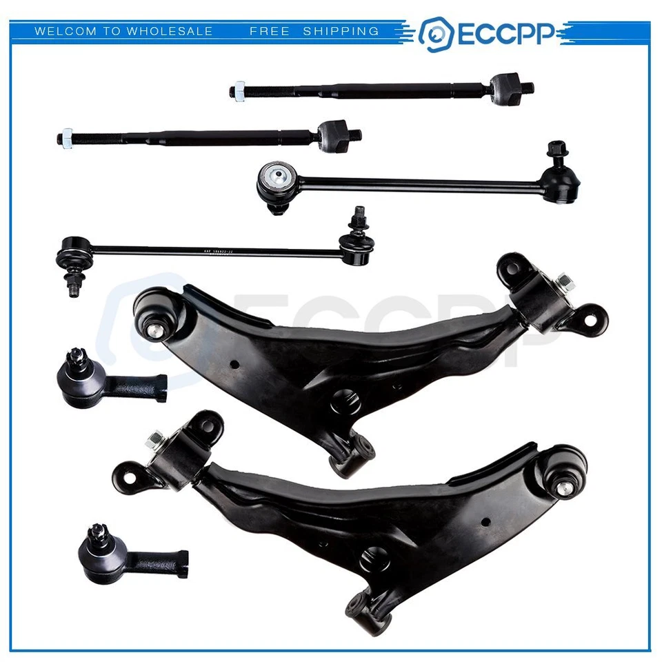 Kit de rótula de brazo de control de barra estabilizadora de suspensión 8 unidades para Mitsubishi Eclipse 02-05 Foto 1 de 4