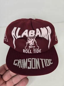 Vintage Alabama Crimson Tide Roll Tide Snapback Trucker Hat Made In USA NCAA - Picture 1 of 24