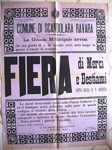 J638-CREMONA-FIERA DI SCANDOLARA RAVARA 1916 - Foto 1 di 1