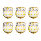 10pcs Yellow Owl Ceramic European Spacer Beads for DIY Jewelry Making
