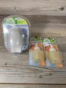 NOS AIR WICK Hidden Pleasures Scented Oil Warmer and 2 Refills, Island Paradise - Picture 1 of 6
