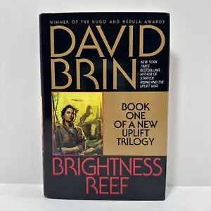 Brightness Reef by David Brin (1995, Hardcover) Uplift Series - Picture 1 of 11