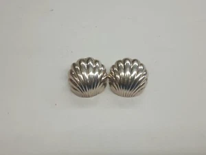 Sterling Silver Seashell Earrings - Picture 1 of 5