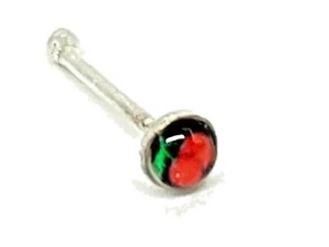 Borchia naso ciliegia superiore 2,5 mm 22 g (0,6 mm) argento sterling 925 6 m... - Foto 1 di 12