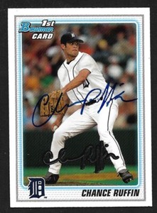 2010 BOWMAN BDPP 64  Chance Ruffin  DETROIT TIGERS  SIGNED AUTOGRAPH AUTO COA