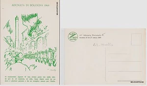 #  militari -ALPINI:  BOLOGNA - 42a ADUNATA NAZIONALE  1969  dis. Novello - Picture 1 of 1