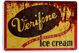 Verifine Lody Znak, Retro Ice Cream Parlor Blacha Znak B420