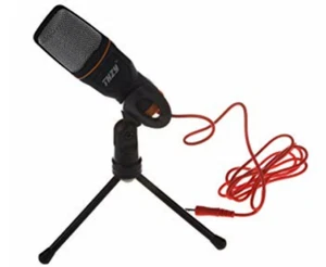 Condenser Microphone Black 3.5mm Jack with Stand For Recording THZY NEW (B) - Picture 1 of 3