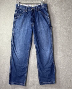 Levis Youth Boys Jeans 18 Wide Leg Y2K Skater Baggy Carpenter Blue Denim 30 29 - Picture 1 of 18