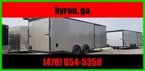 2023 Covered Wagon Trailers 8.5X24 PEWTER BLACKOUT Spread Axle Auto Hauler Tra - Picture 1 of 12