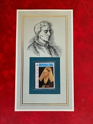 TURKS & CAICOS ISLANDS 1979 CARD ISP MNH ART ROGIER VAN DER WEYDEN LADY PORTRAIT - Image 1 of 2
