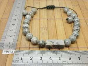 Perlenarmband 8mm aus natürlichem Achat verstellbar Mann Frau Reiki Lithotherapie - Bild 1 von 3