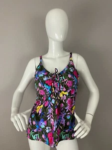 Sunsets Underwire Avery Tankini Pansy Fields Swim Top Women’s Size 36 DD - Picture 1 of 4