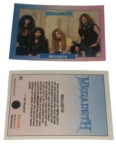 1991 Brockum RockCards #82 Megadeth Rock Hair Metal Band Trading Cards # - Picture 1 of 11