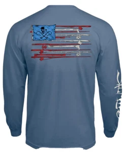 CAMISETA DE BOLSILLO L/S SALT LIFE Azul Costa "FISHERMAN'S GLORY"" PARA HOMBRE XXLARGE - Imagen 1 de 2