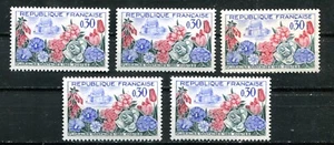 FRANCIA 1963, FIORI, FIORI - FESTIVAL DEI FIORI DI NANTES, SC 1053 LOTTO DA 5, NUOVO DI ZECCA - Foto 1 di 1