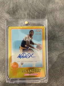 2024-25 Topps Chrome Basketball Magic Johnson 1973 Topps Certified Auto 45/50 - Picture 1 of 2