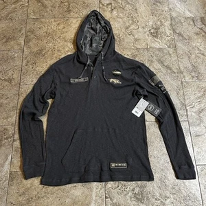 Arkansas Razorbacks Men’s XL Gray Camo OHT Military Hoodie Sweatshirt NWT - Picture 1 of 6