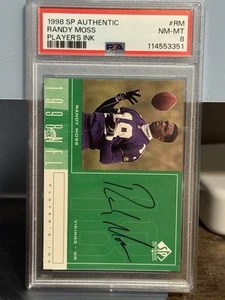 1998 SP Authentic Randy Moss Player's Ink RC AUTO Autograph PSA 8 NM-MT HOF SSP - Picture 1 of 2