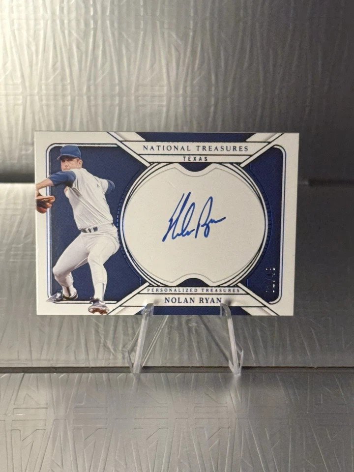 25 Panini National Treasures Nolan Ryan tesoros personalizados 1/49 en tarjeta automática Foto 1 de 4