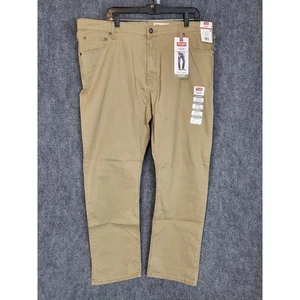 Wrangler Five Star Premium Slim Straight Tan Pants Mens 42x30 Workwear Western - Picture 1 of 11