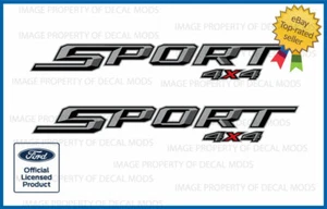 (2x) 2015 - 2026 Ford F150 SPORT 4x4 side graphic decal XLT gray sticker FH1B3 - Picture 1 of 1