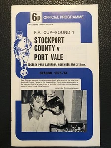 24.11.1973. Stockport County v Port Vale (FA Cup 1st Round). - Picture 1 of 2