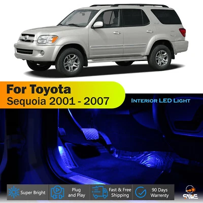 Kit de paquete de bombillas LED interiores 15x para Toyota Sequoia 2001-2007 mapa azul Foto 1 de 4