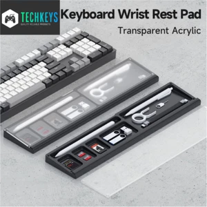 Keyboard Storage Wrist Rest - Acrylic Wrist Rest With Storage - Free P&P - Picture 1 of 12