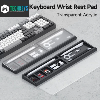 Keyboard Storage Wrist Rest - Acrylic Wrist Rest With Storage - Free P&P - Image 1 of 4