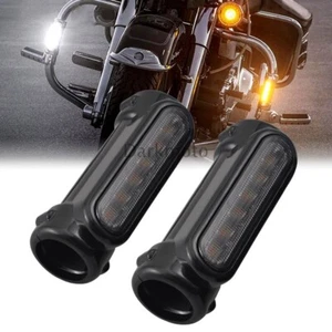 1.25'' Highway Guard Crash Bar White Driving Lights Amber Turn Signal For Harley - Bild 1 von 12