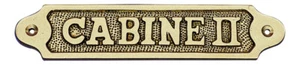 Cabine II Türschild Türbeschlag Messing Sea4You - Bild 1 von 1