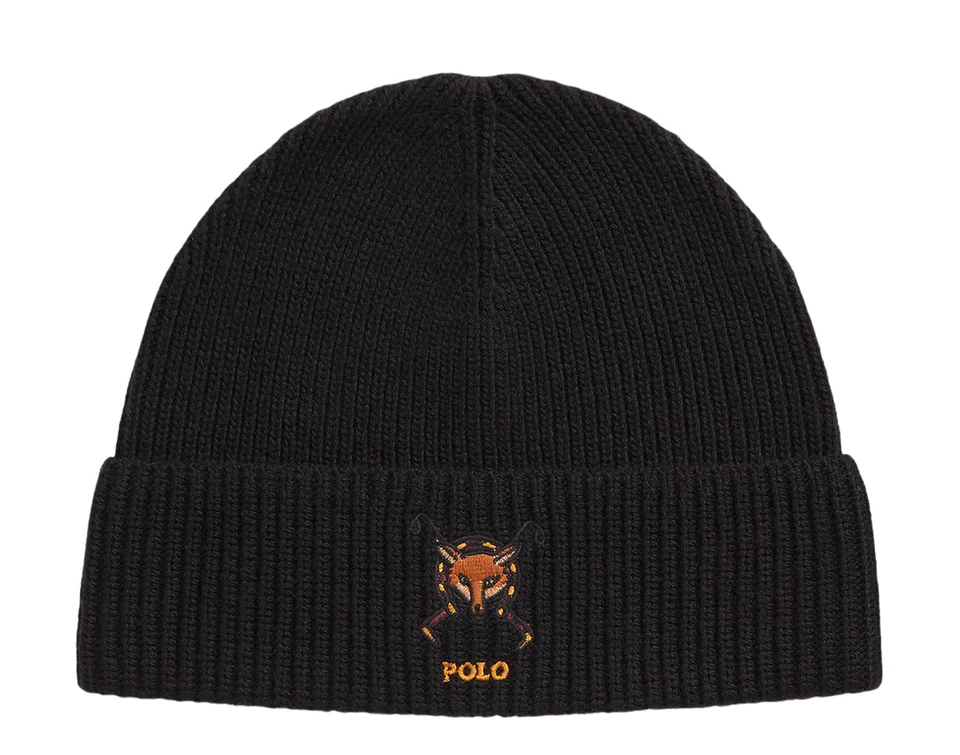 Gorro Polo Ralph Lauren bordado de punto acanalado de zorro Foto 1 de 1