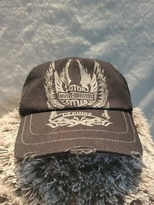 Harley Davidson Original MotorClothes Snapback Mütze Cap schwarz grau distressed Herren - Bild 1 von 3