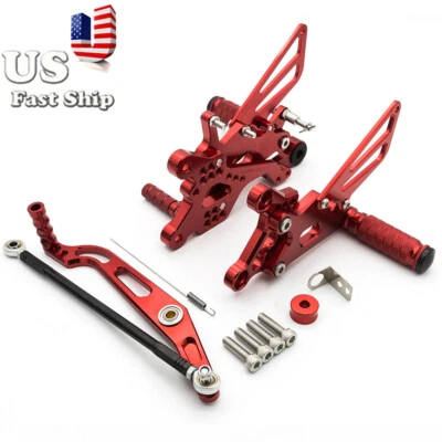 Juego de estriberas ajustables CNC para motocicleta de carreras para Yamaha YZF R6 R6S 2006-2023 Foto 1 de 4