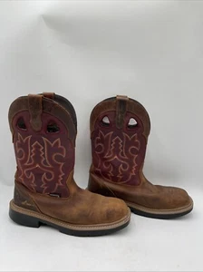 Wolverine Men's Rancher Durashocks CarbonMAX Wellington Work Boots Red/Brown 11M - Picture 1 of 8