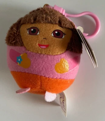TY Beanie Ballz 3" Dora the Explorer with Plastic Key Clip New with Tags - Image 1 of 2