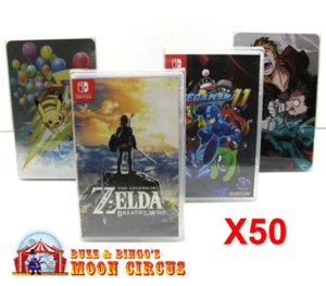50x NINTENDO SWITCH PLASTIC & STEELBOOK GAMES - CLEAR PROTECTIVE BOX PROTECTOR  - Picture 1 of 9