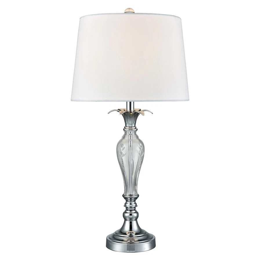 Dale Tiffany Springdale 27" Charlotte Lead Crystal Table Lamp, Chrome - SGT17042 - Image 1 of 1
