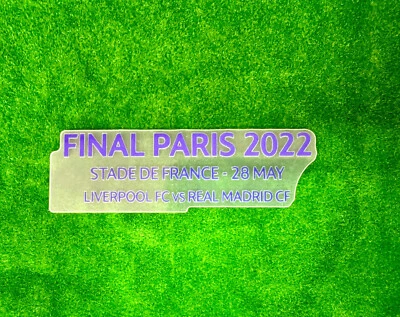 OFFICIAL AVERY DENNISON Real Madrid FINAL PARIS 2022 UCL FINAL Match Details - Image 1 of 4