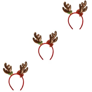 Set of 3 Weihnachtsstirnbänder Rentier Nase Rentier-Stirnband - Bild 1 von 12