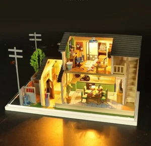 DIY Dolls House Yamano's Home 1:24 Miniature Room Wooden Box Dollhouse + LED - Picture 1 of 13