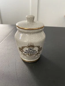 Vintage 1970's Lilly Pro Dolore Moderata Apothecary Jar with Lid Acetaminophen - Picture 1 of 7