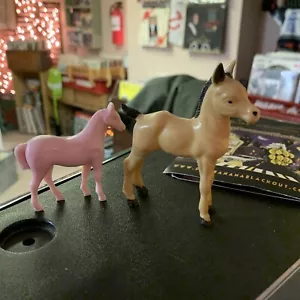 Vintage NYLINT PLASTIC HORSE Replacement Part HONG KONG Tan Standing W Bonus - Picture 1 of 12