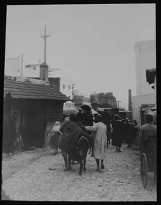 Foto TANGER STRASSENSZENE MAROKKO UM 1909 Magisches Laternendia - Bild 1 von 5