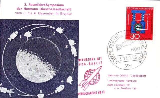 DDR 1966 used Cover, Earth, Satellite Launching, Space   [OS] - Image 1 of 1