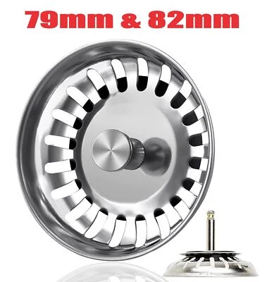 Siebkörbchen für Spüle Siebkorb Spülbecken Abflussventil Sieb Spültisch Stöpsel - Bild 1 von 4