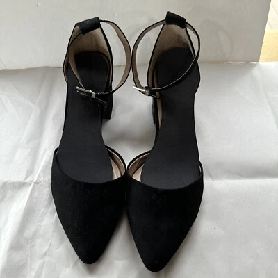 Call it Spring "Aiven" Shoes Size 9 M Suede Like Buckle Chunky Heel With Insert - Image 1 of 4